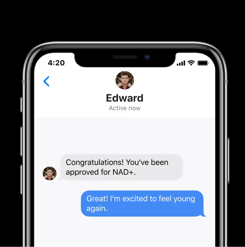 Screenshot of a conversation with a medical provider.